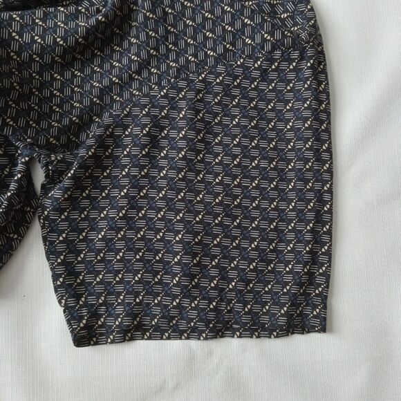 Feldini Black & Blue Geometric Print Lightweight Button Up Shirt Men's Size XXL - Picture 8 of 12